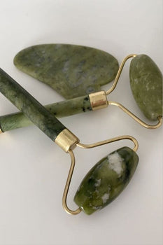 Jade Roller Face Massager & Gua Sha Set